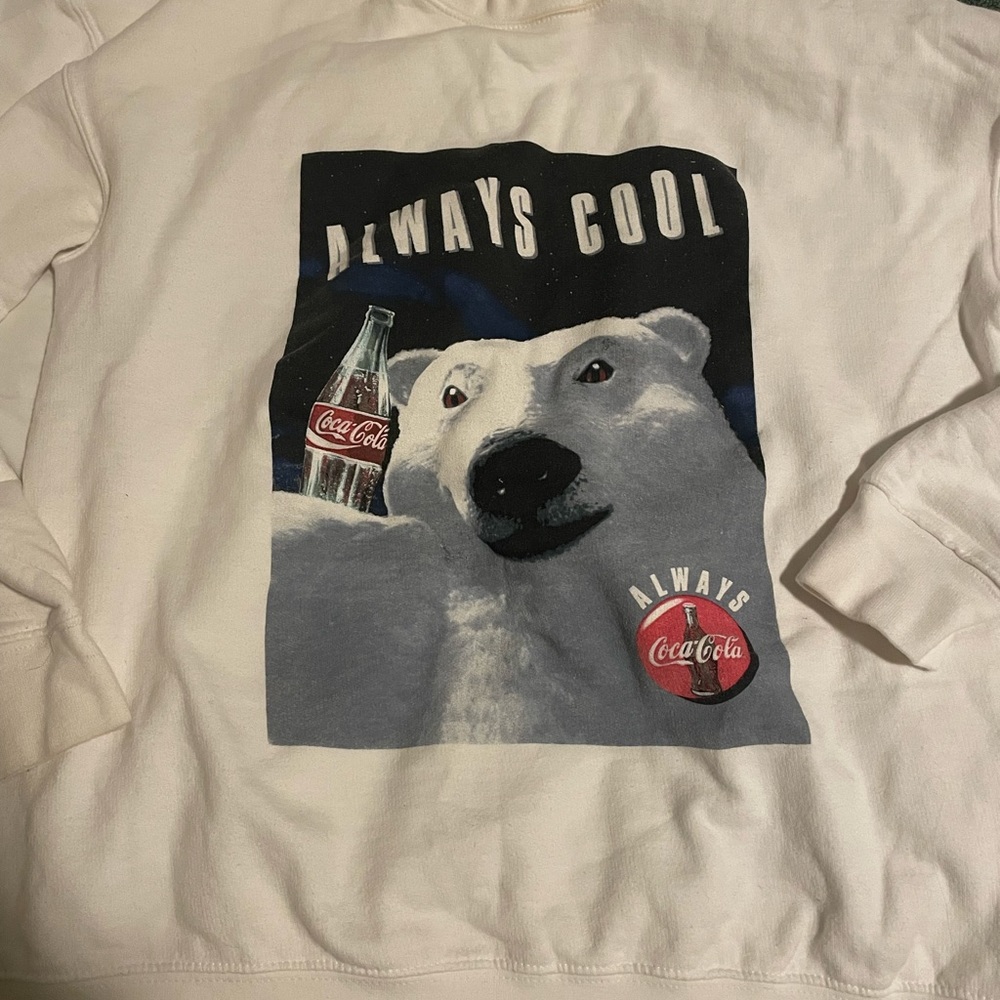 Coca-Cola bear white always cool sweatshirt